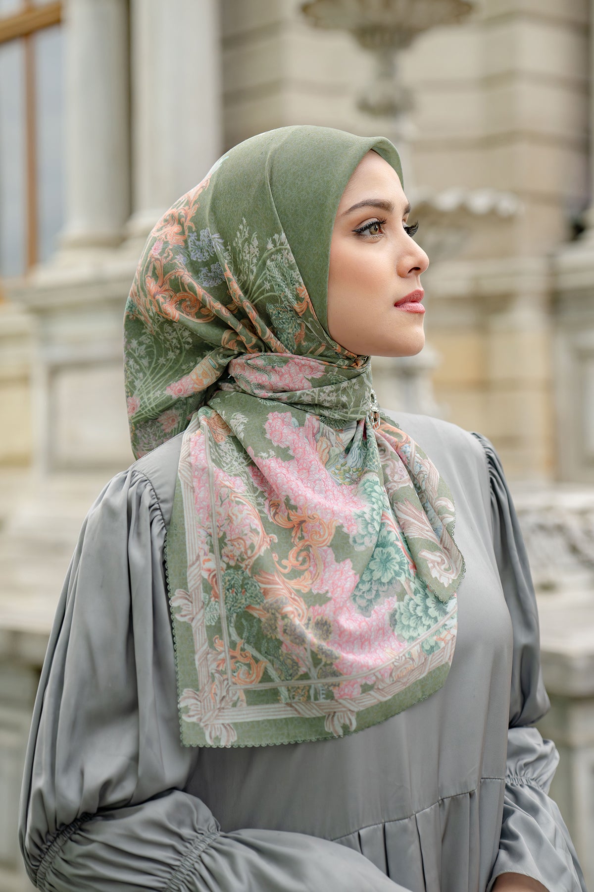 Palace Voile Square Scarf - Jardin