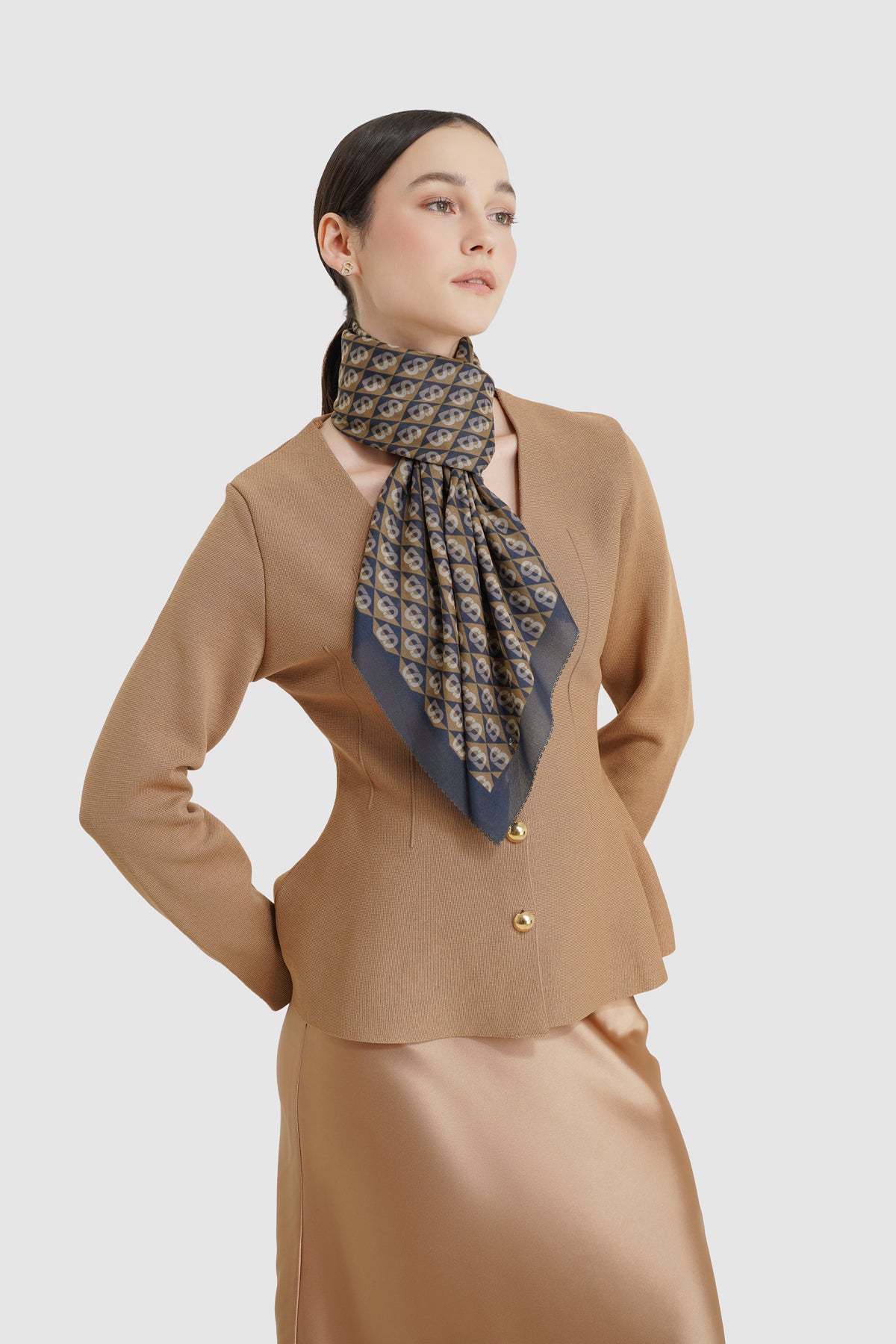 Prism Voile Square Scarf - Blue Pea Tea