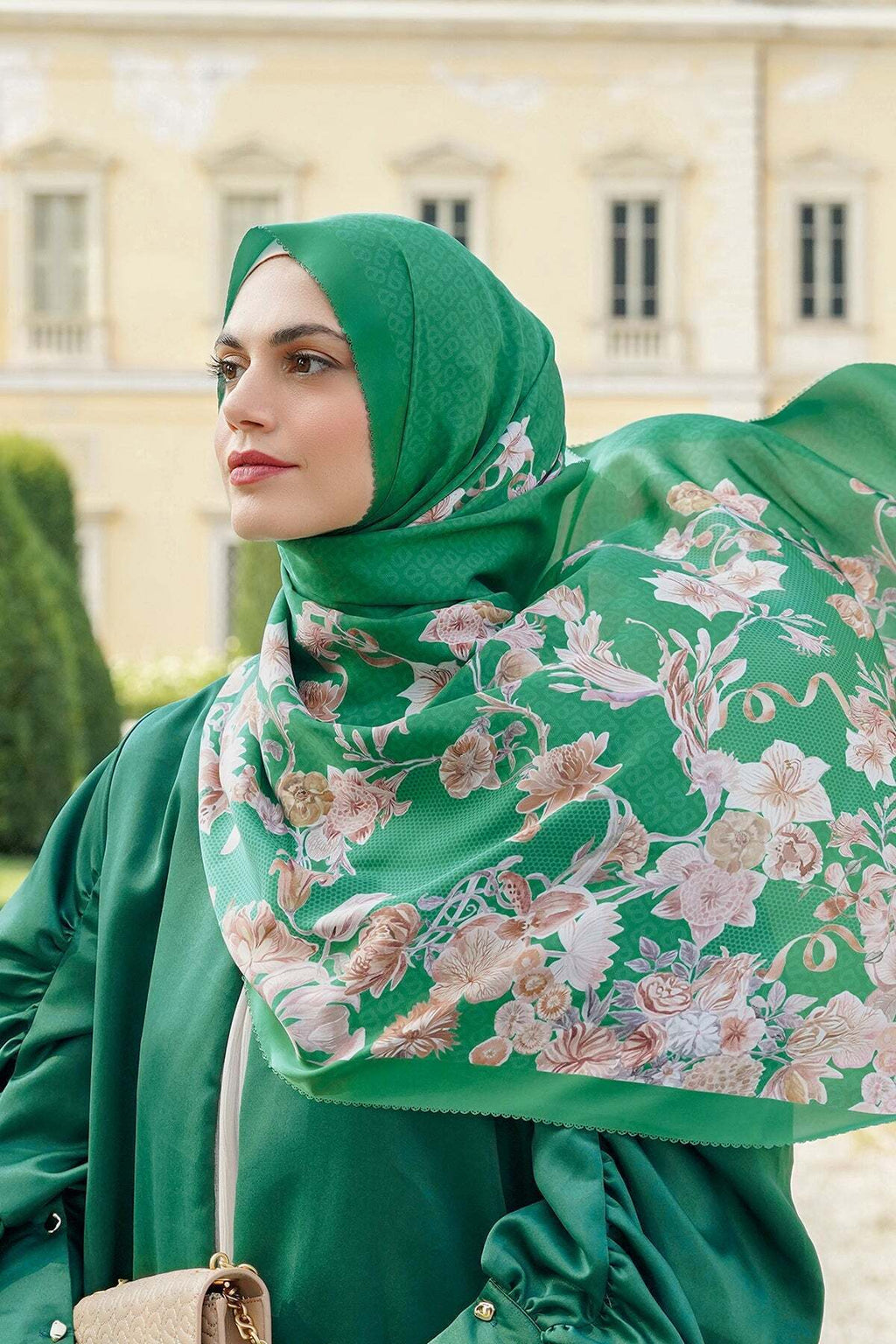 Farra Saten Şal - Alocasia