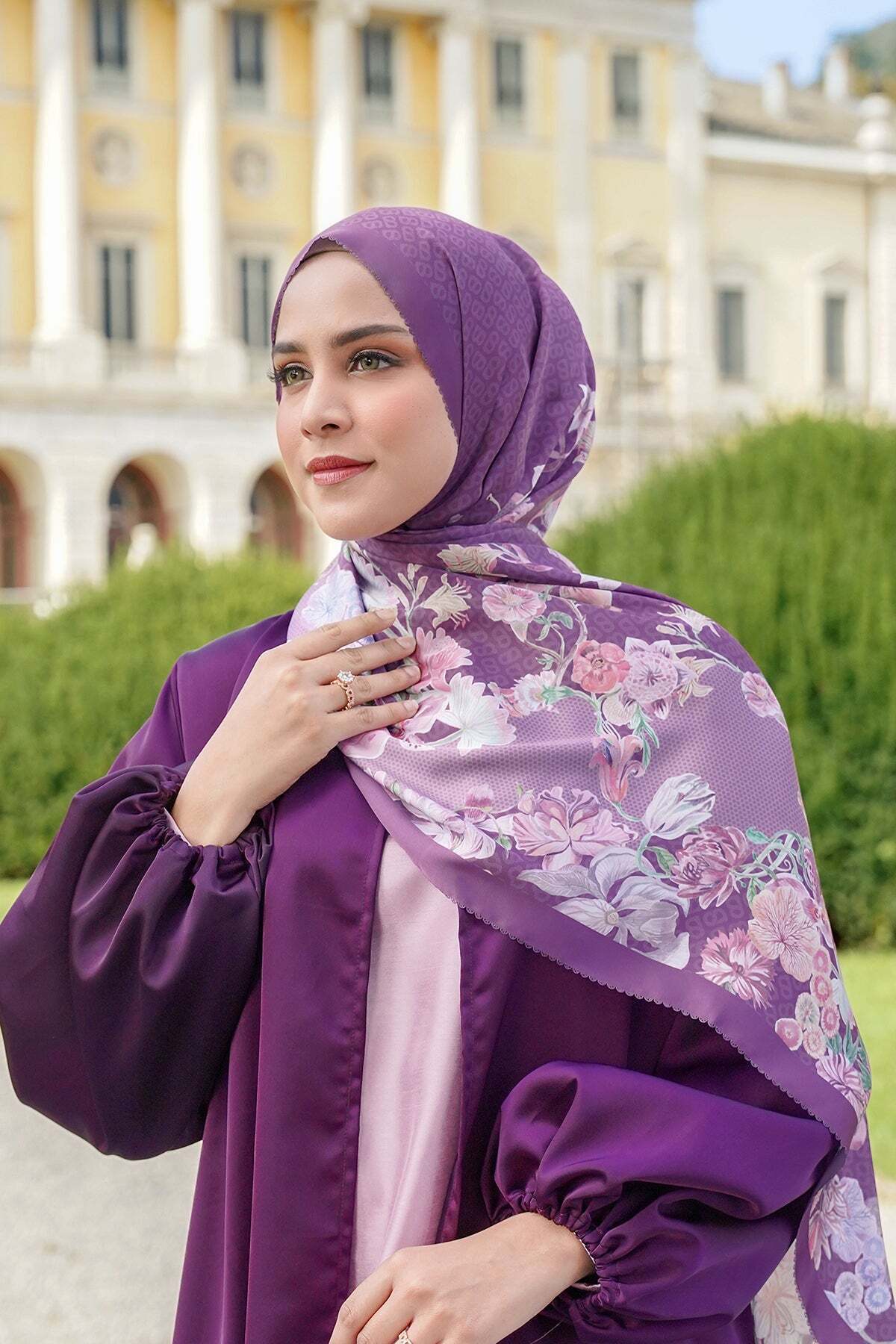 Farra Saten Şal - Patchouli