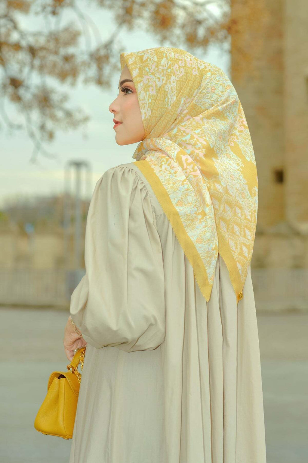 Granada Kare Eşarp - Lemon
