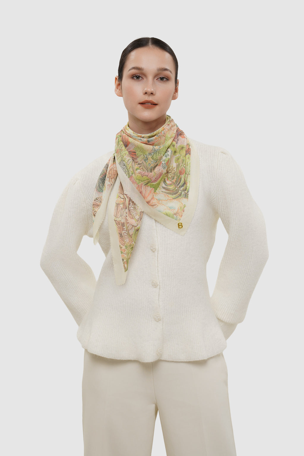 Forestis Voile Square Scarf - Linen