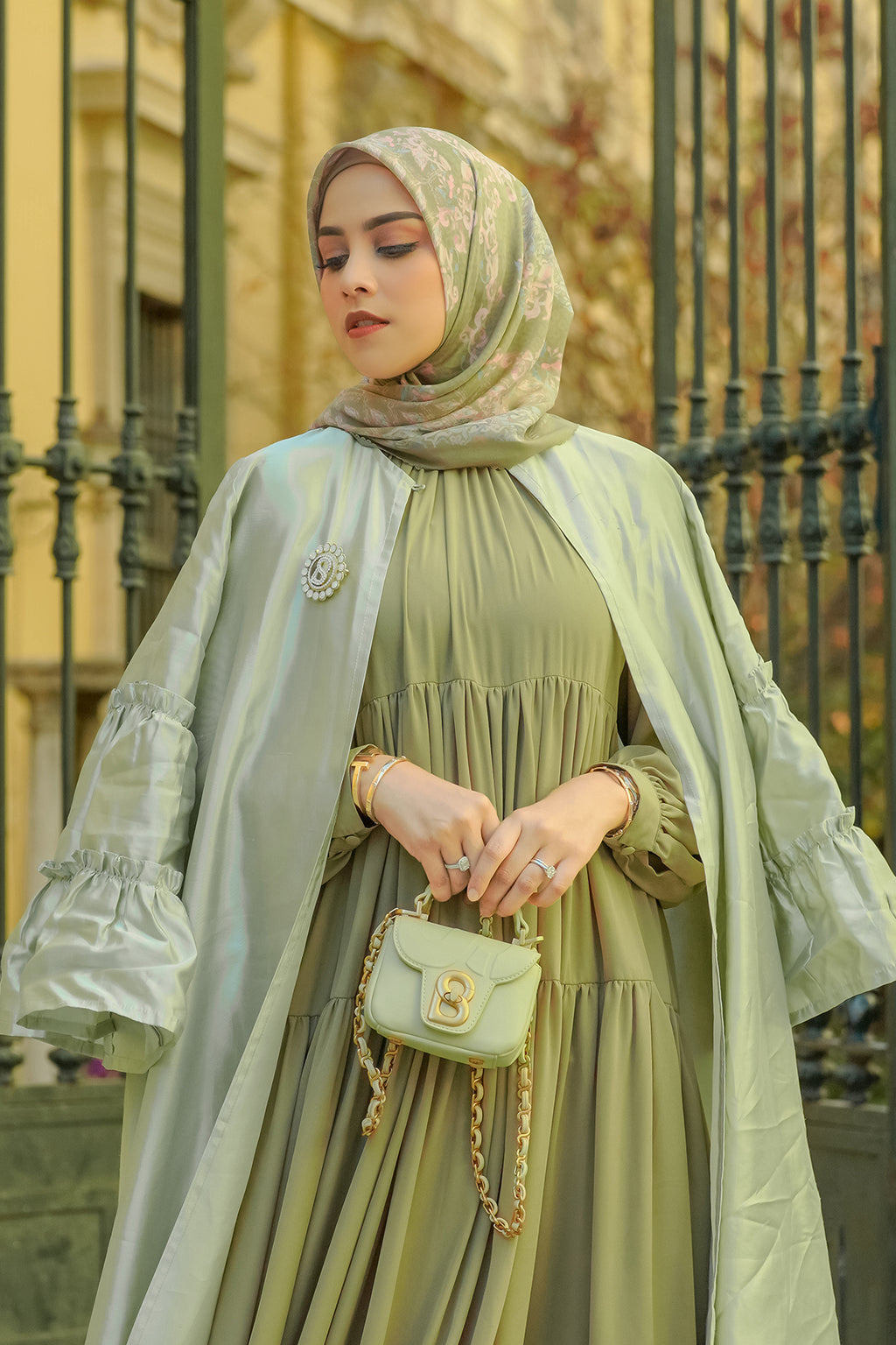 Granada Kare Eşarp - Olive