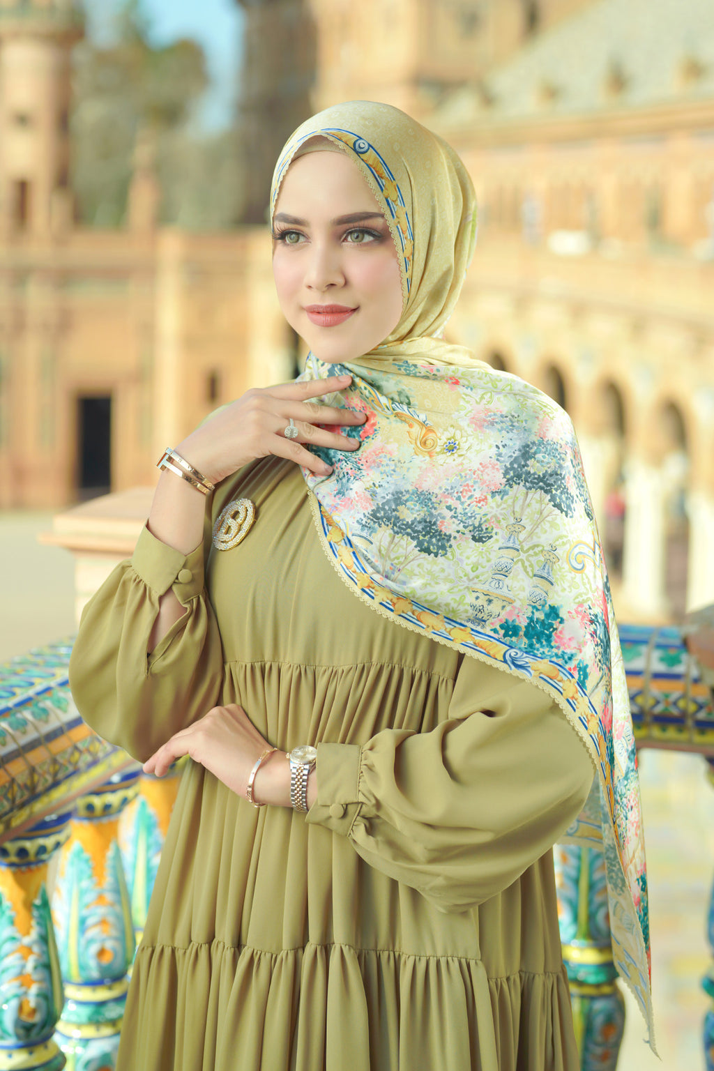 Sevilla Saten Şal - Butter
