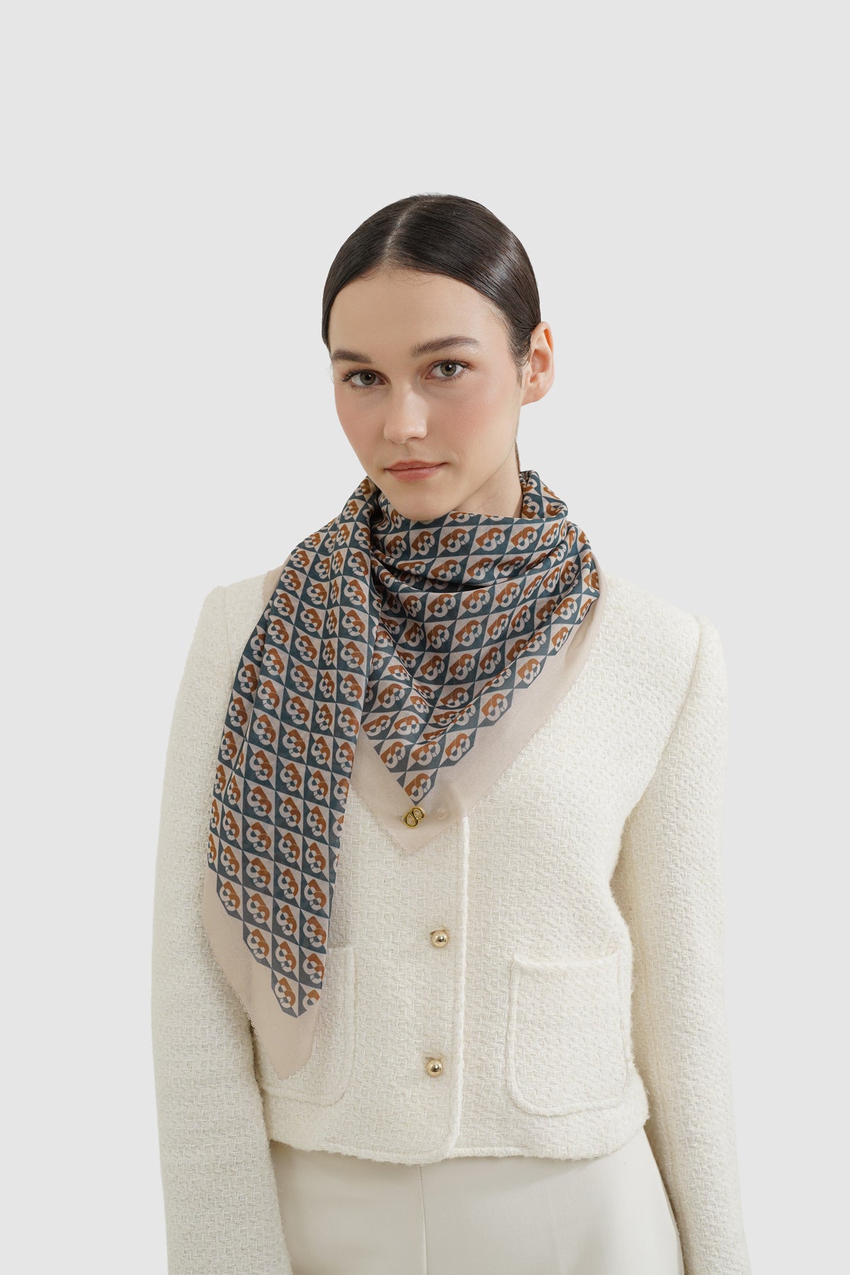 Prism Voile Square Scarf - Toasty