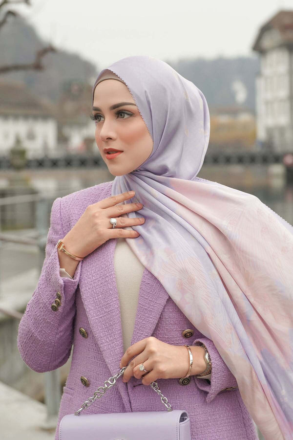 Iseltwald Saten Şal - Violet