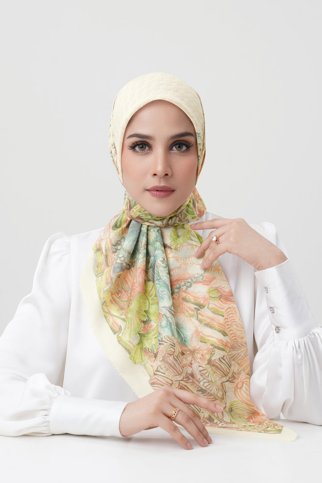 Forestis Voile Square Scarf - Linen