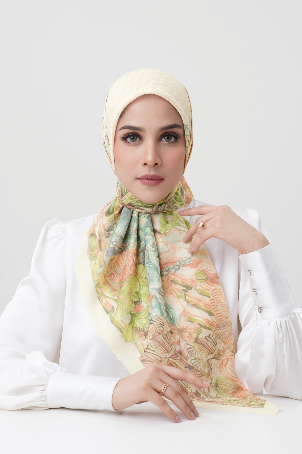 Forestis Voile Square Scarf - Linen