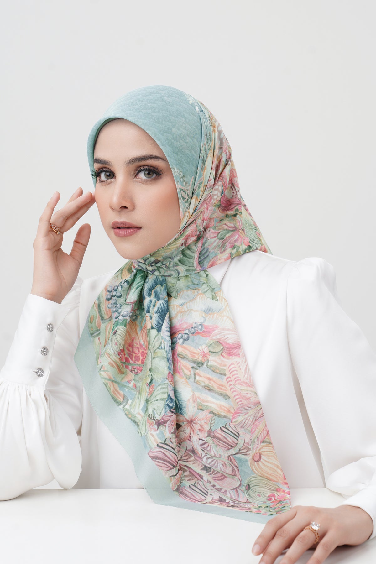 Forestis Vual Kare Eşarp - Aquamarine