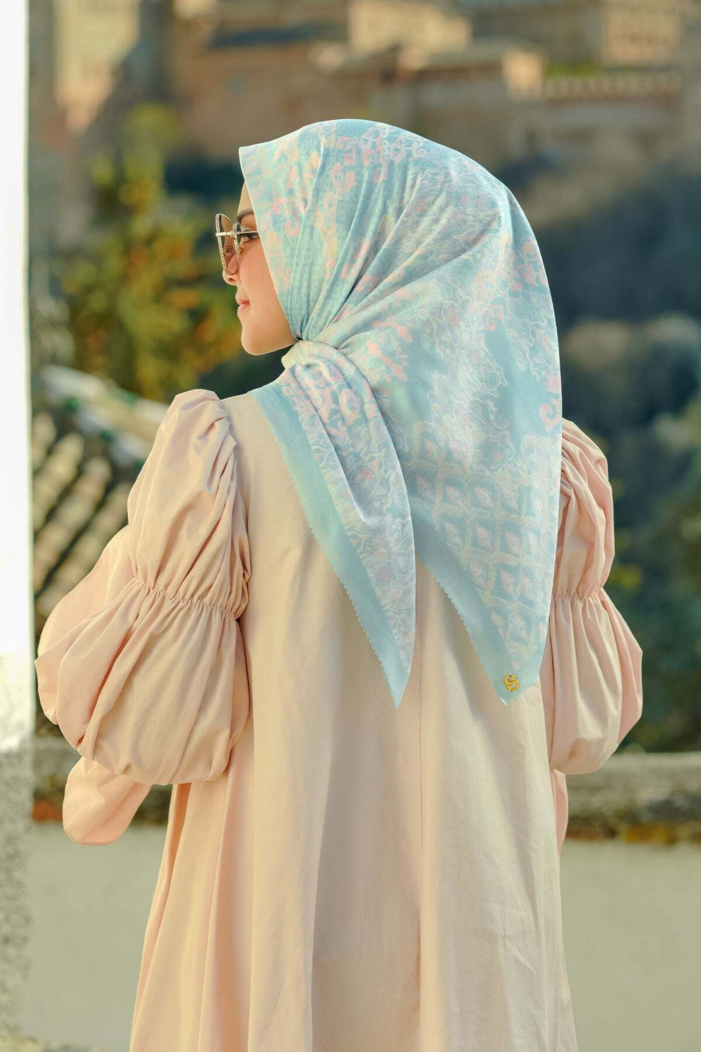 Granada Square Scarf - Dream Blue
