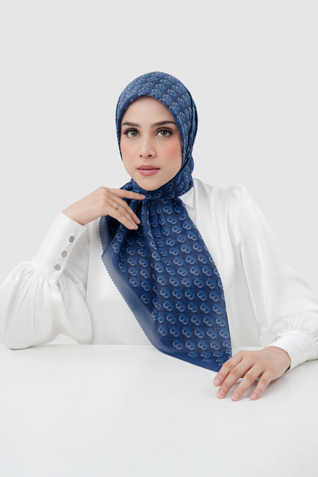 Prism Voile Square Scarf - Blueberry
