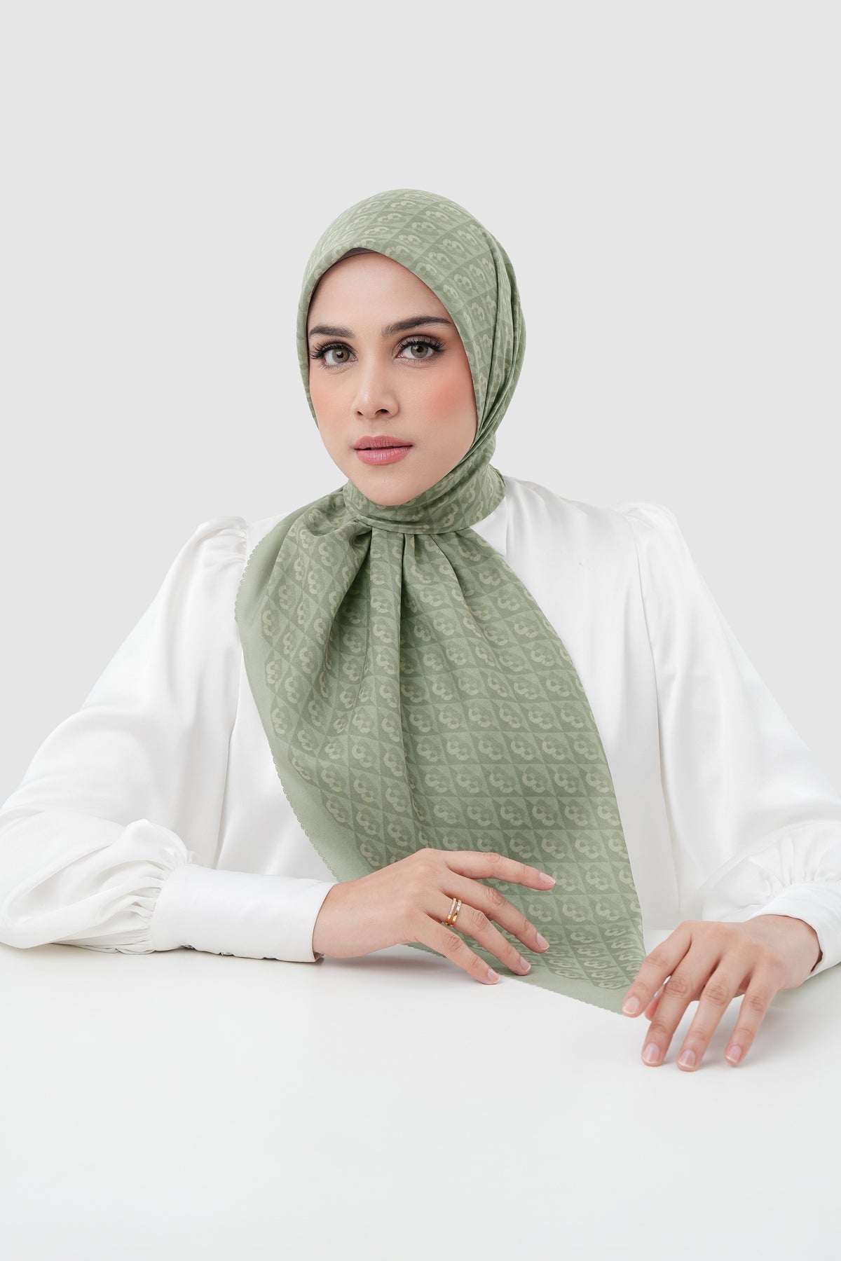 Prism Vual Kare Eşarp - Pistachio