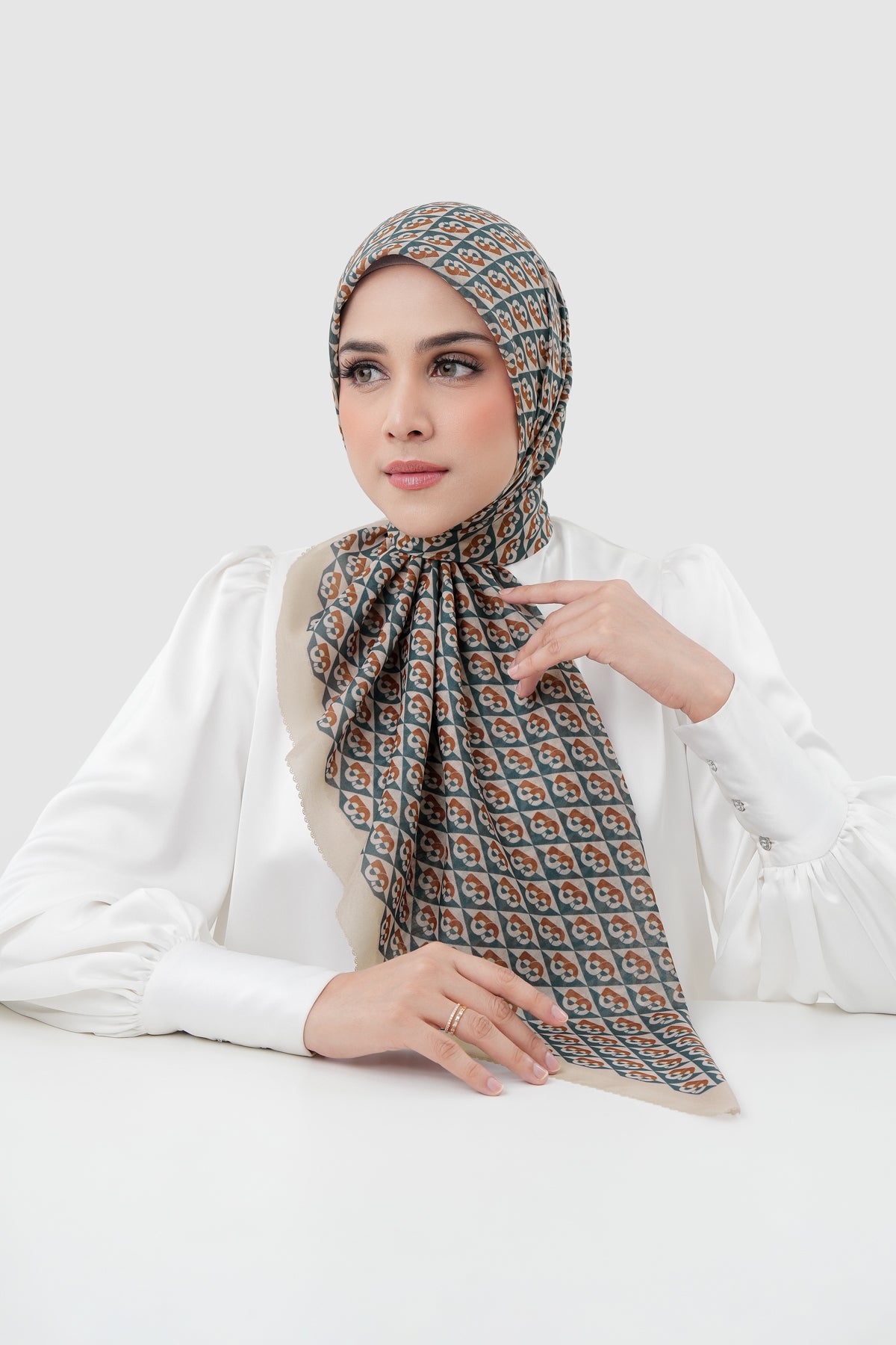 Prism Voile Square Scarf - Toasty