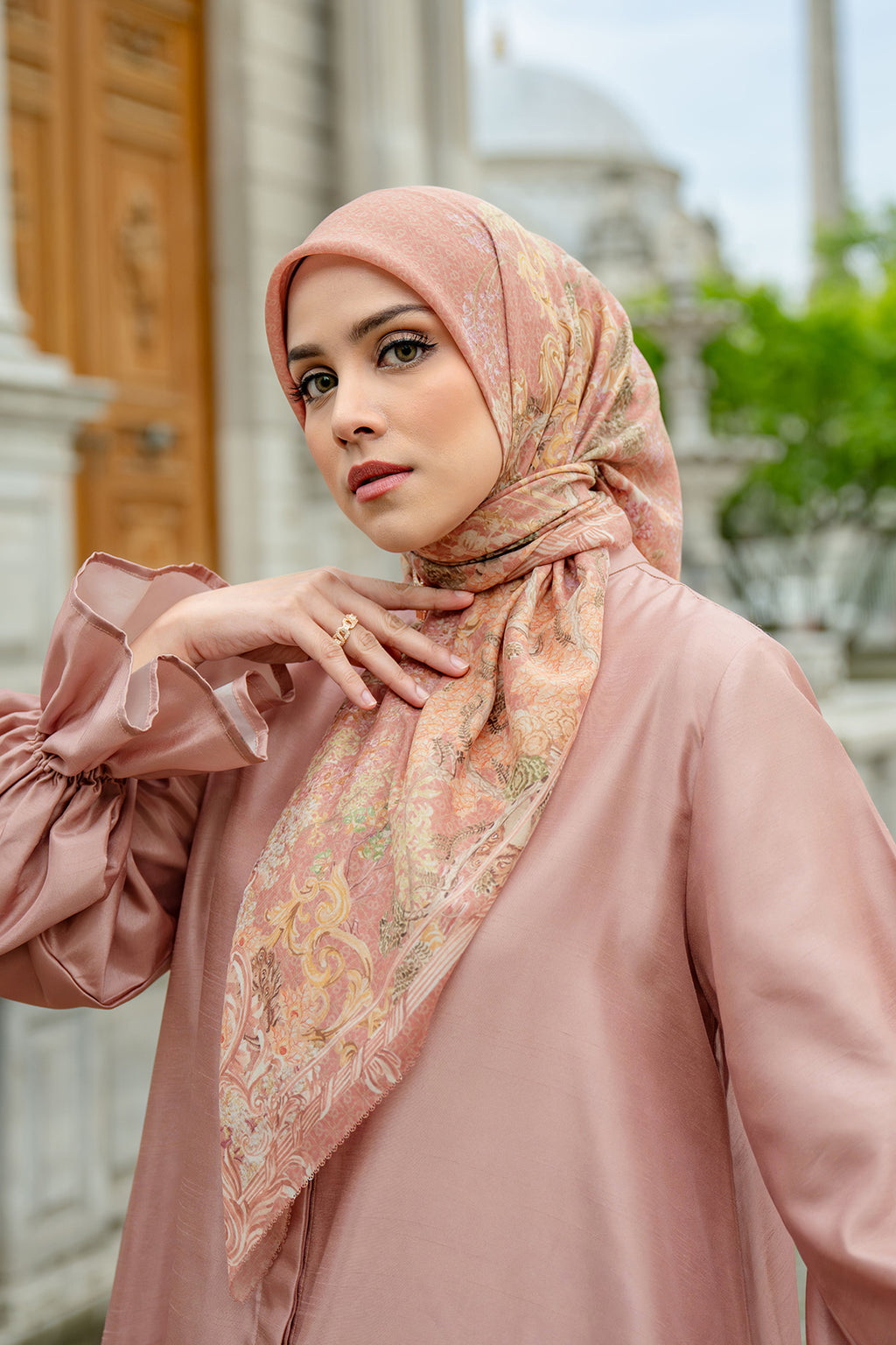 Palace Voile Square Scarf - Elegance