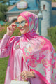 Wonderland Satin Scarf - Raspberry