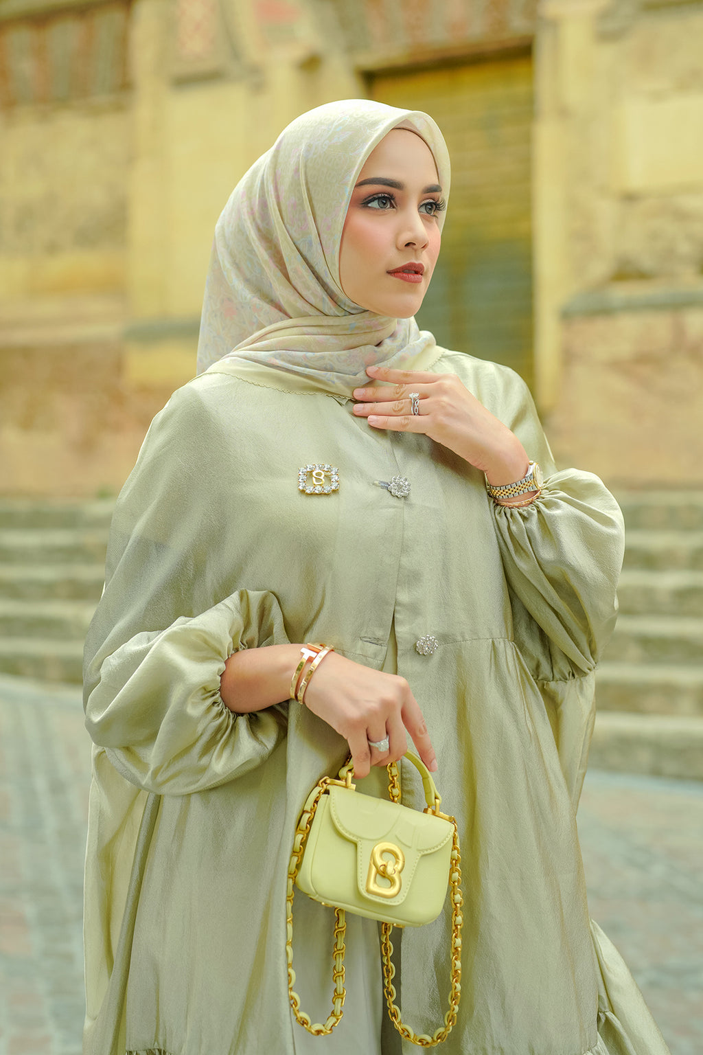 Granada Square Scarf - Sesame