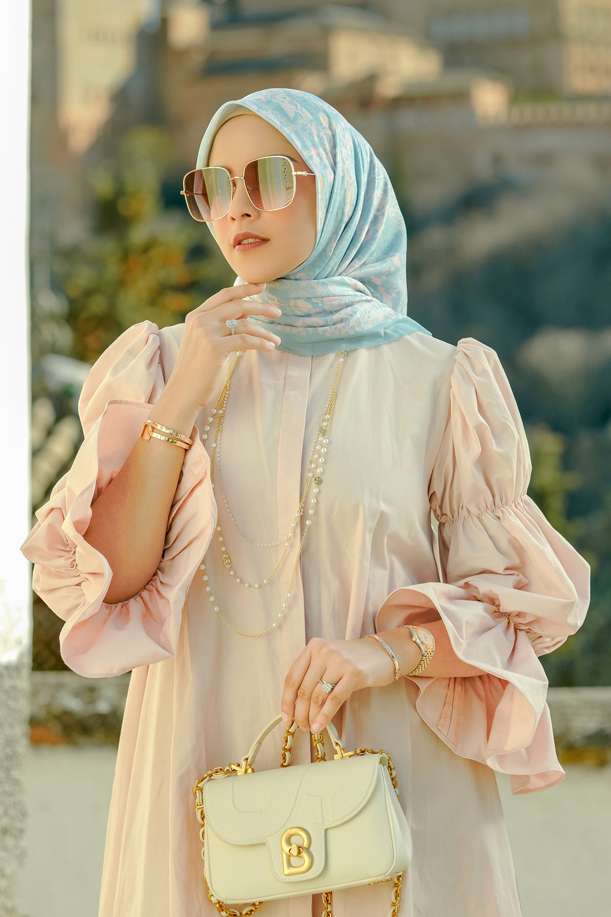 Granada Kare Eşarp - Dream Blue