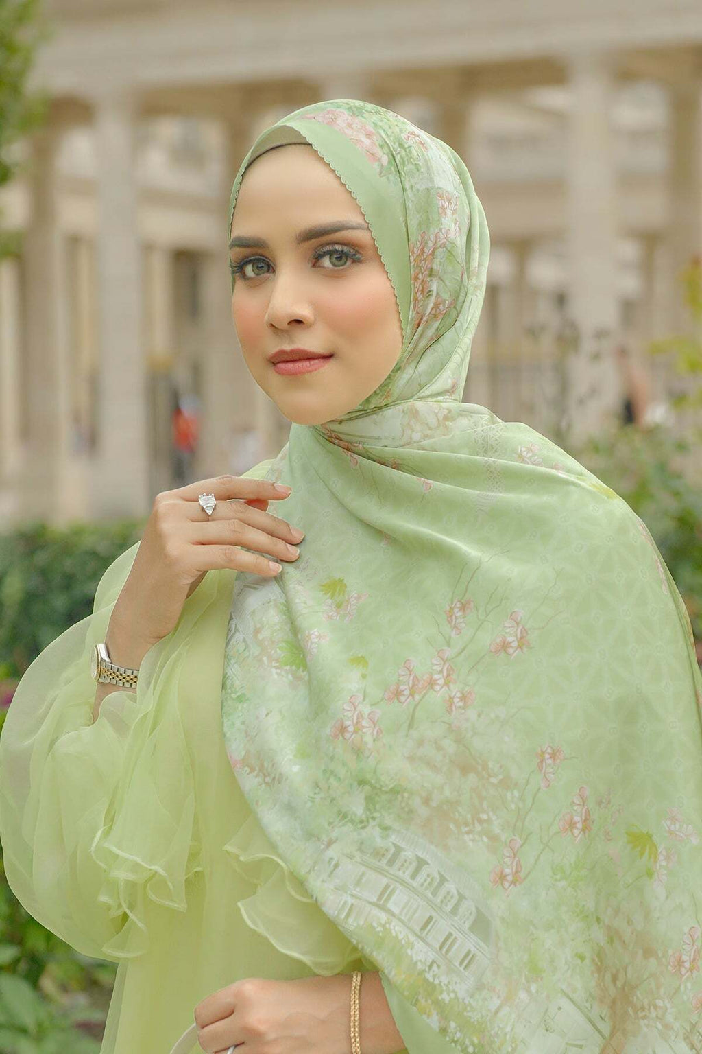 Parisian Saten Şal - Gazon