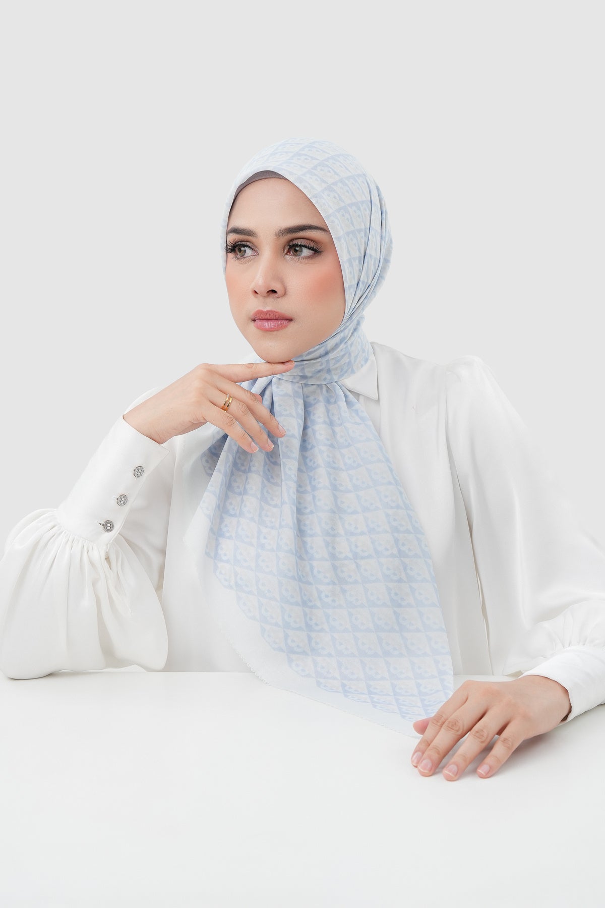Prism Voile Square Scarf - Macaroon