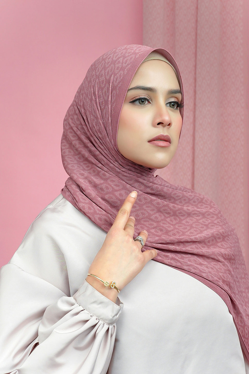Tapis Piliseli Şal - Ash Rose