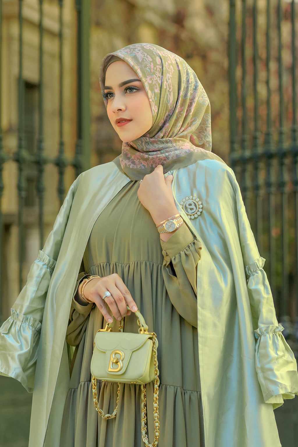 Granada Kare Eşarp - Olive