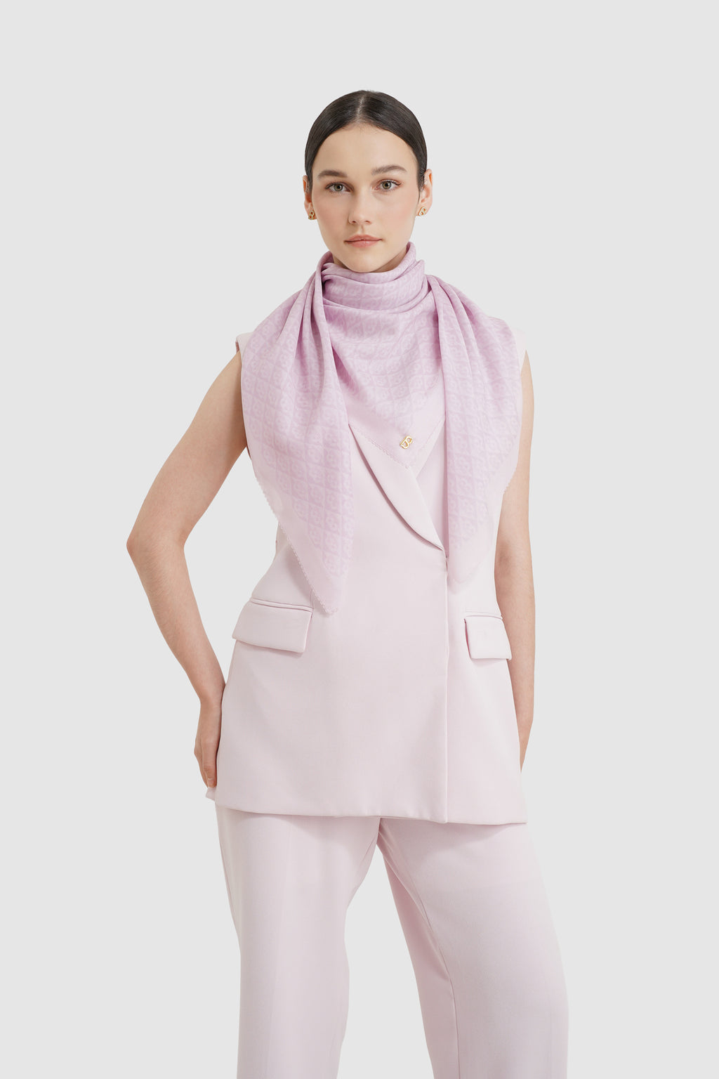 Prism Voile Square Scarf - Rose Whip