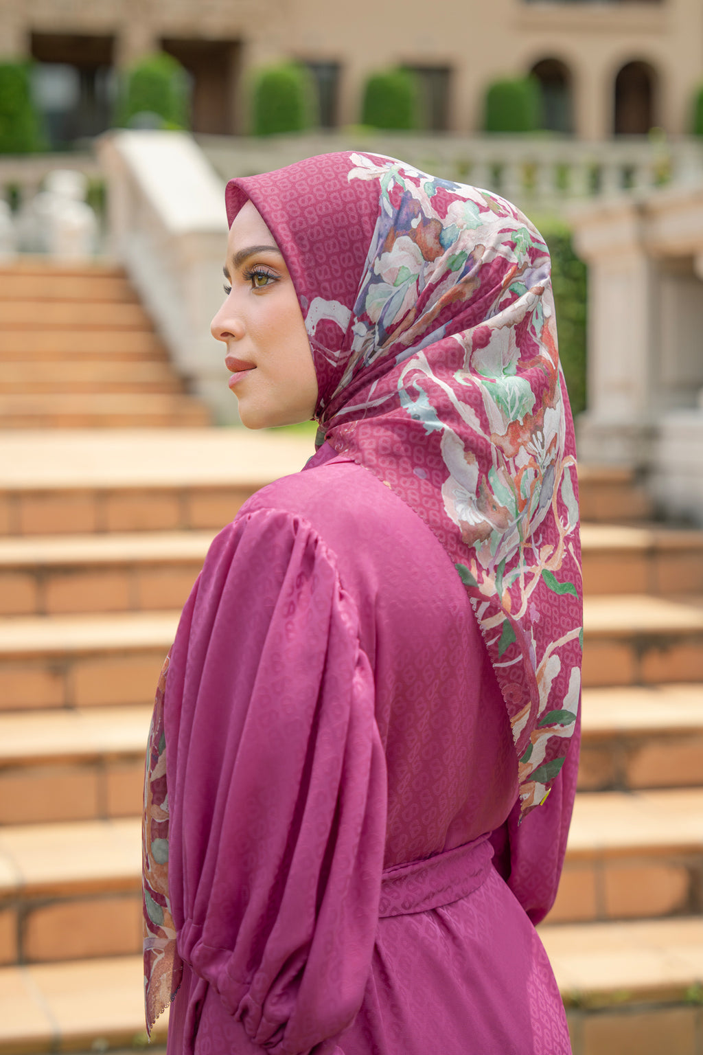 Velmora Voile Square Scarf - Pigment