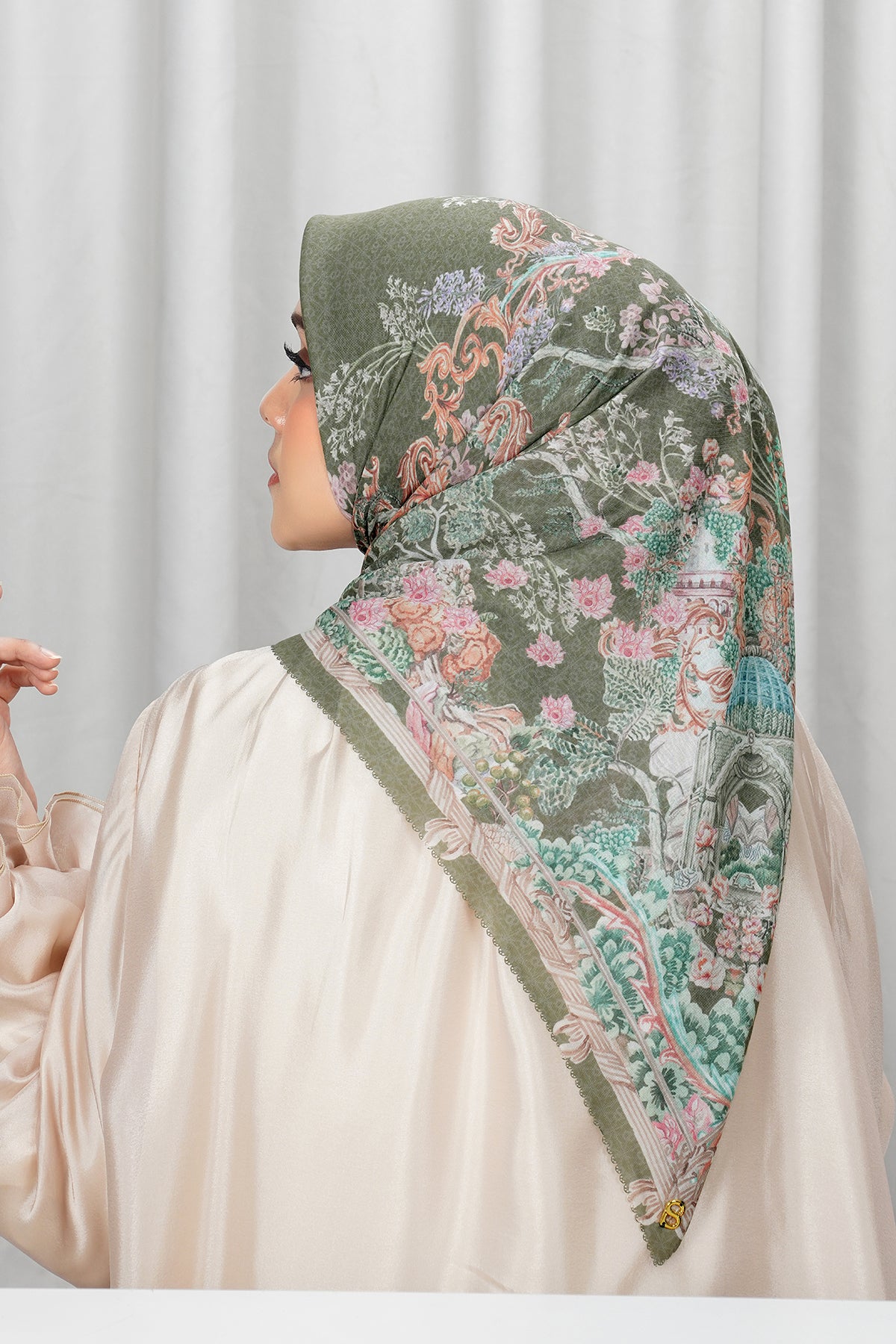 Palace Voile Square Scarf - Jardin