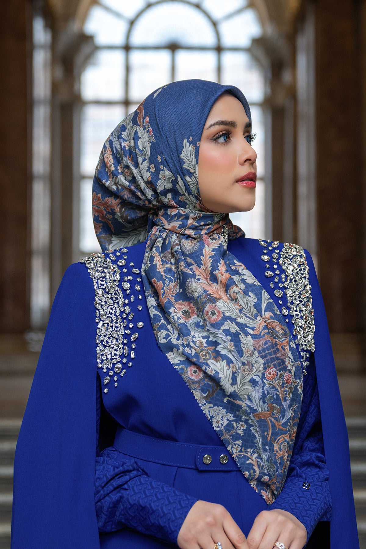 Royale Grandeur Vual Eşarp - Azure