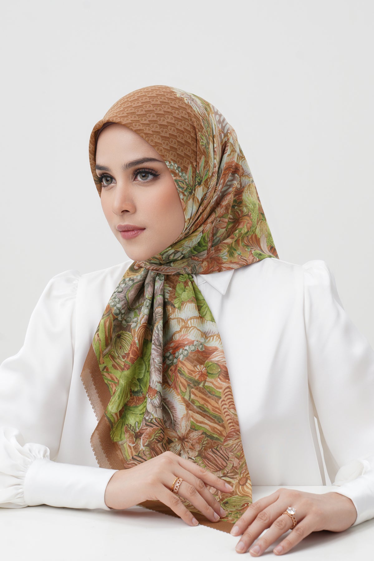 Forestis Voile Square Scarf - Caramel