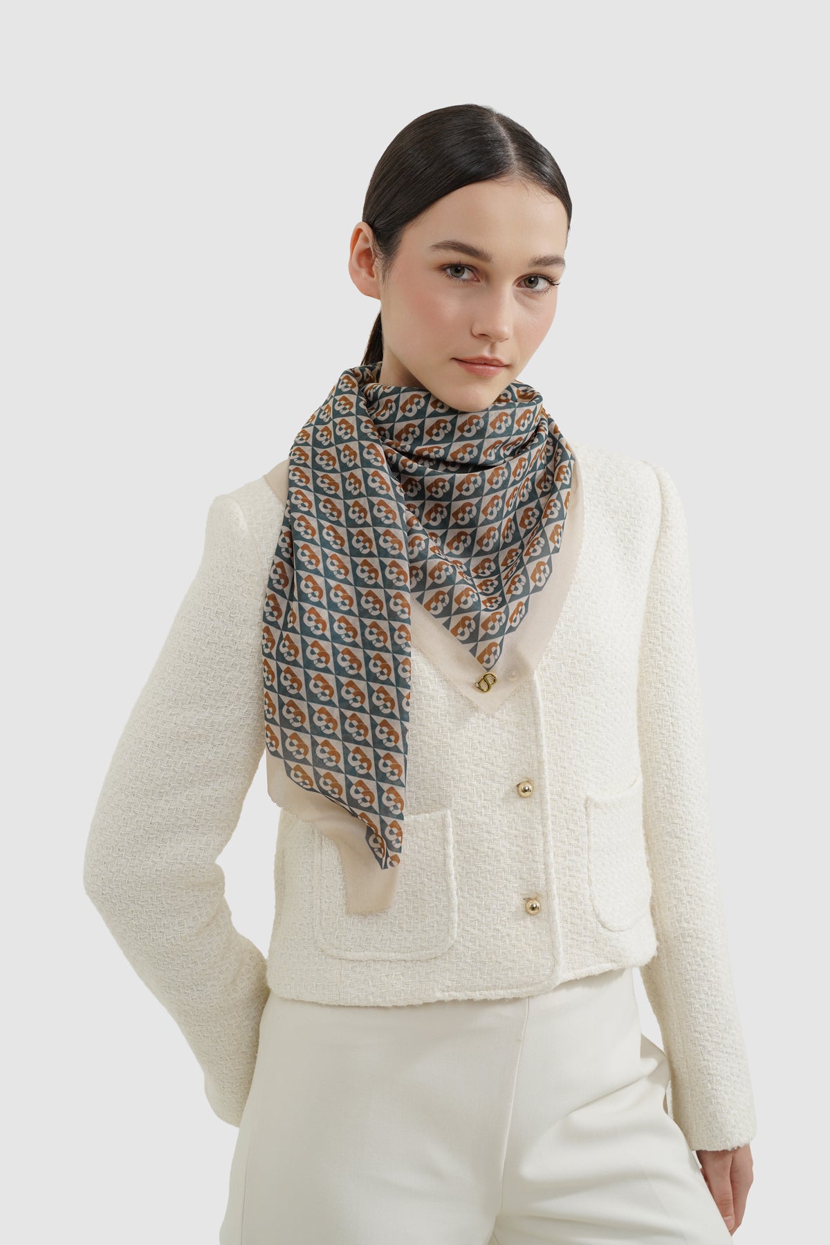 Prism Voile Square Scarf - Toasty