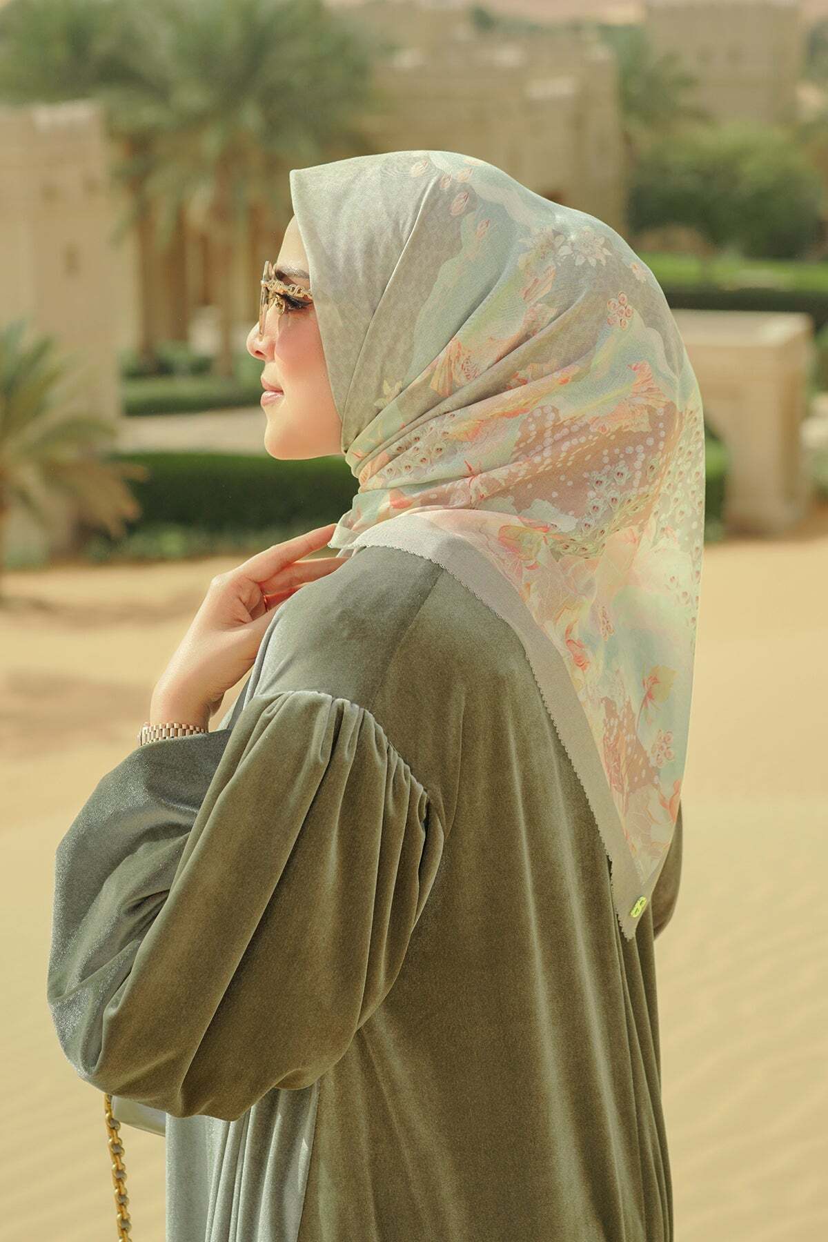 Arabian Night Kare Eşarp - Palm