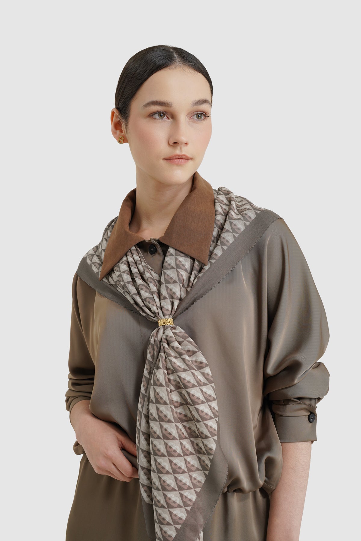 Prism Voile Square Scarf - Tiramisu