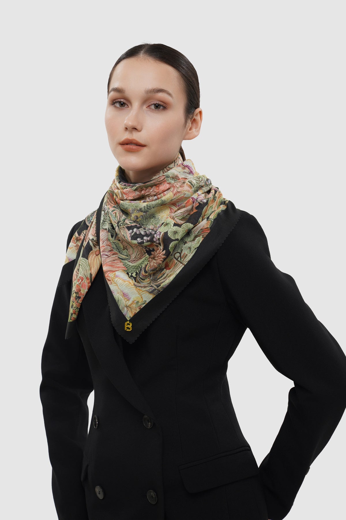 Forestis Voile Square Scarf - Truffle