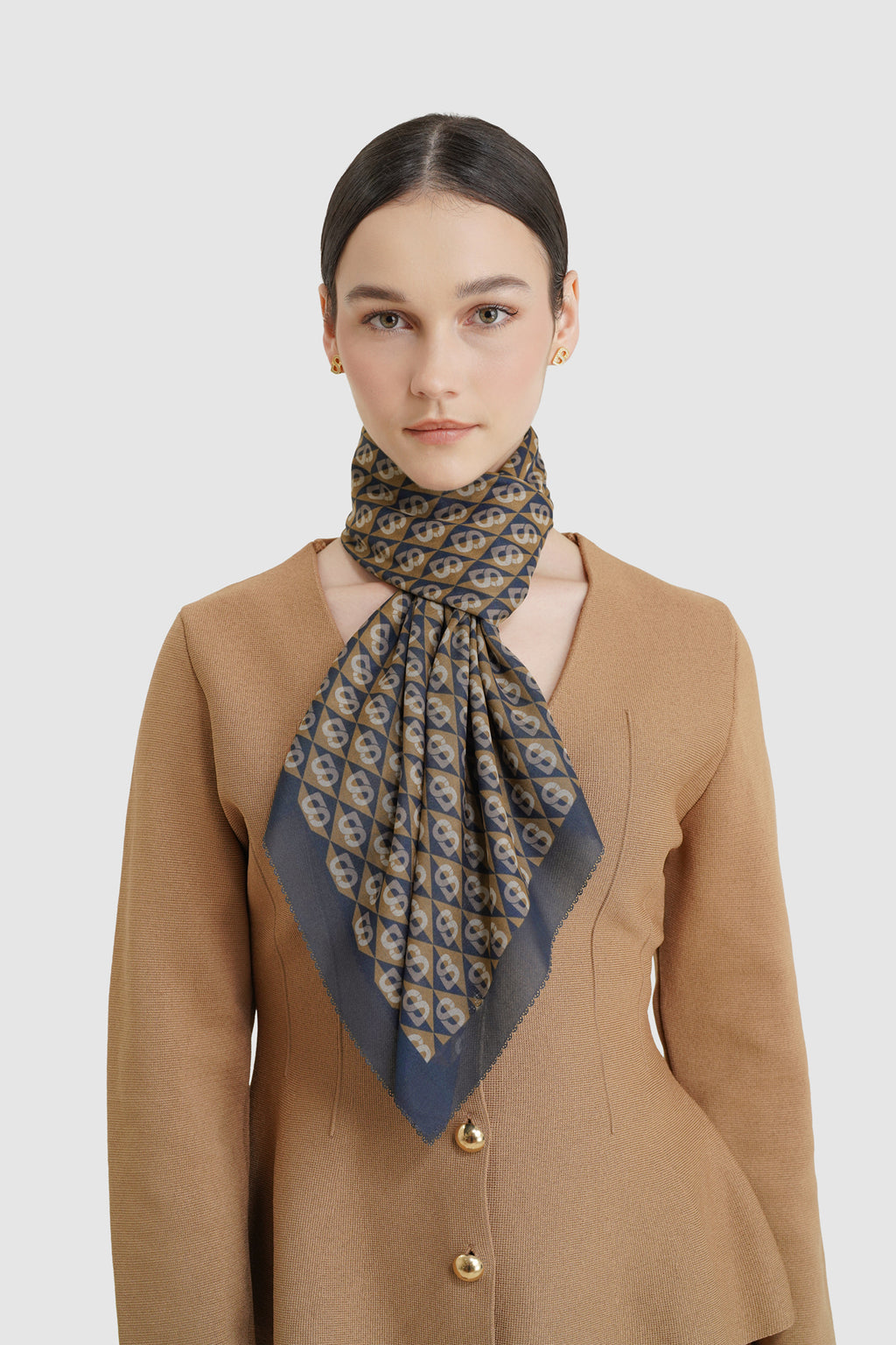 Prism Voile Square Scarf - Blue Pea Tea