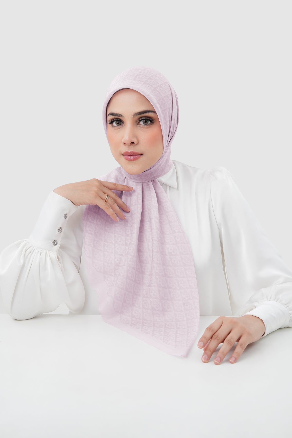Prism Voile Square Scarf - Rose Whip