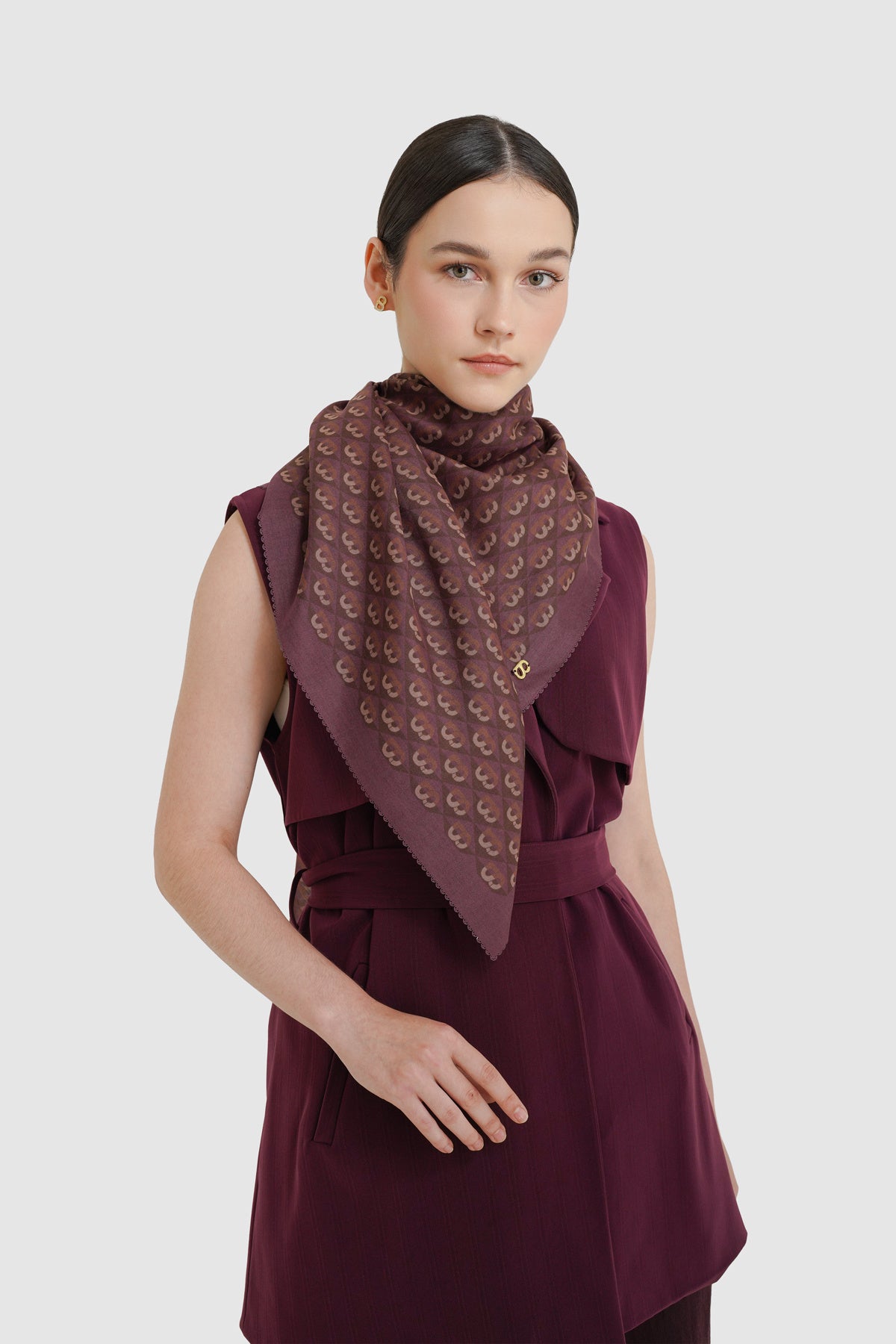 Prism Voile Square Scarf - Apple Pie