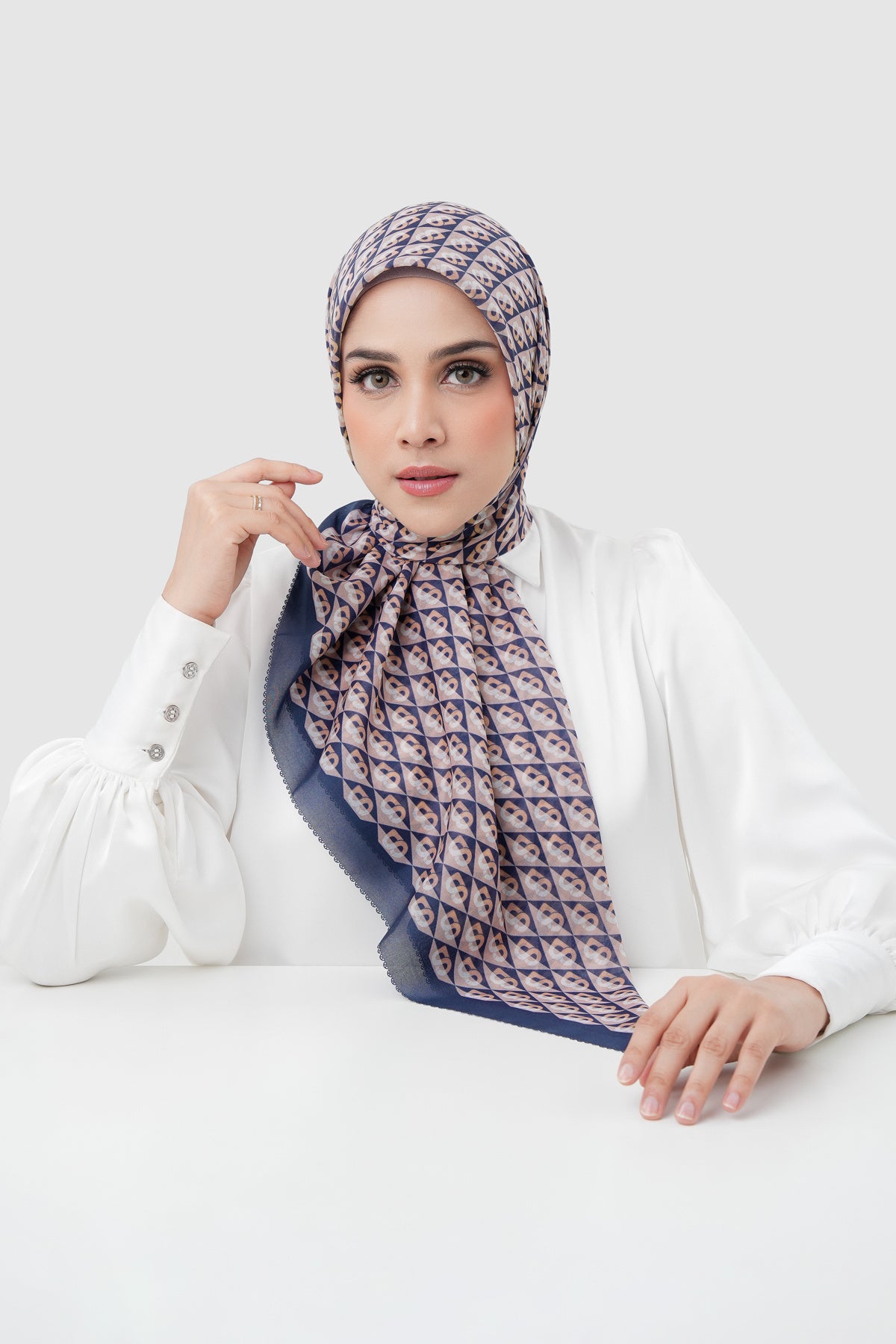 Prism Vual Kare Eşarp - Cranberry