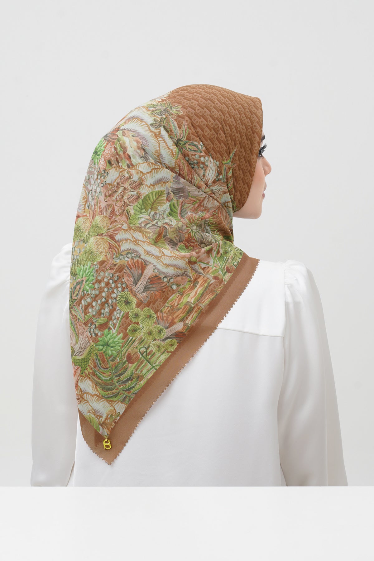 Forestis Voile Square Scarf - Caramel