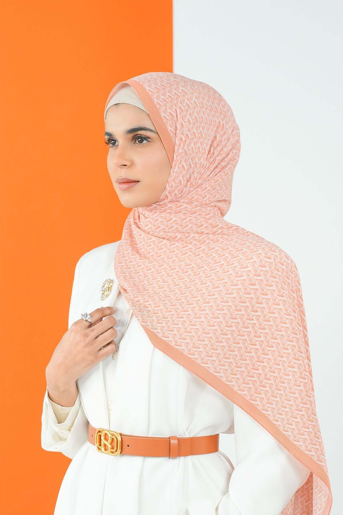 Bimu Piliseli Şal - Coral