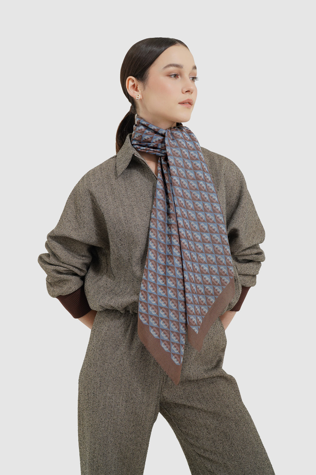 Prism Voile Square Scarf - Fuzzy Wuzzy