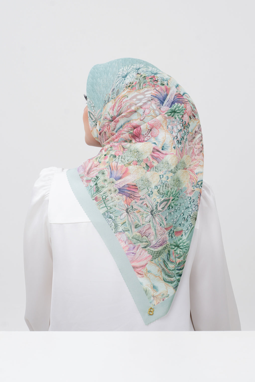 Forestis Voile Square Scarf - Aquamarine
