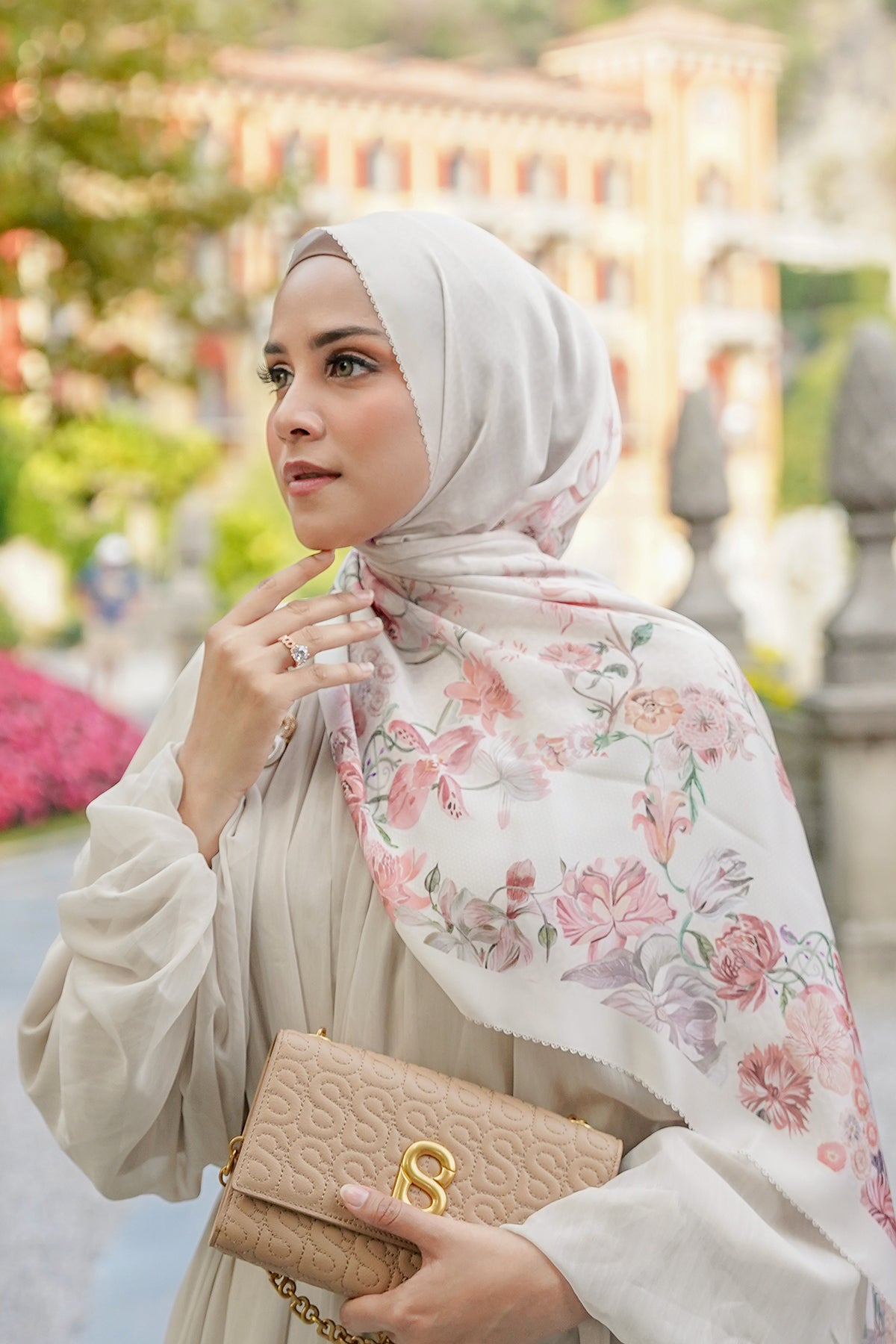 Farra Saten Şal - Lily