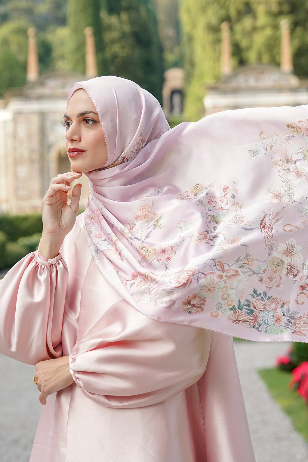 Farra Saten Şal - Sweetpea