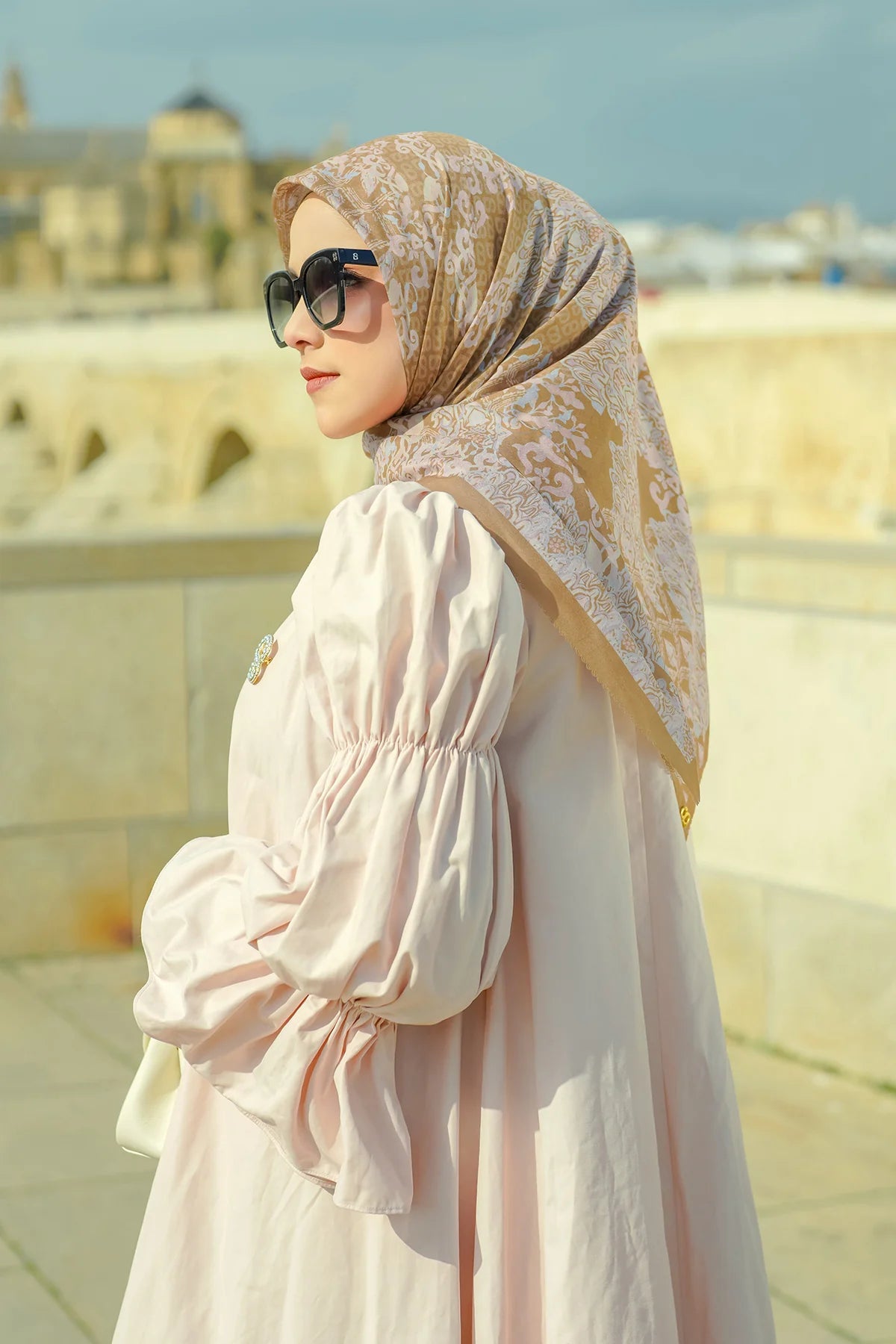 Granada Kare Eşarp - Caramel