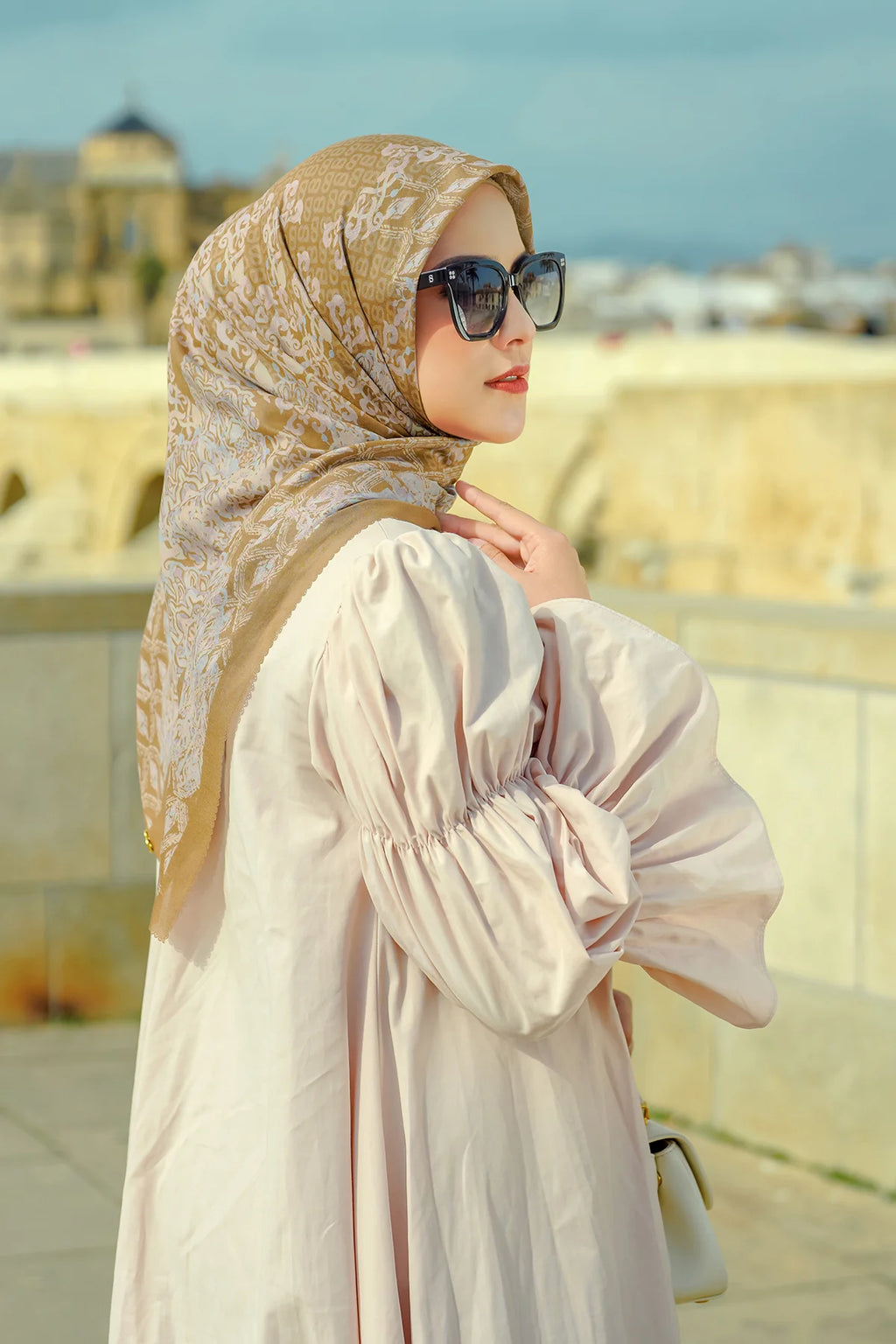 Granada Kare Eşarp - Caramel