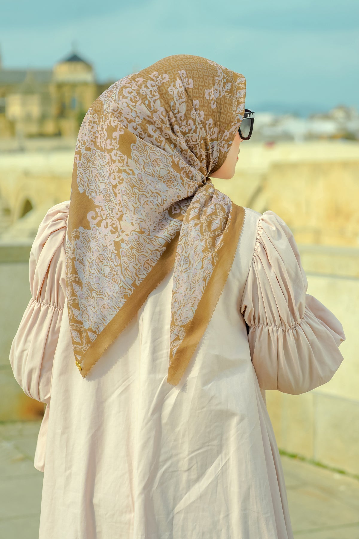 Granada Kare Eşarp - Caramel