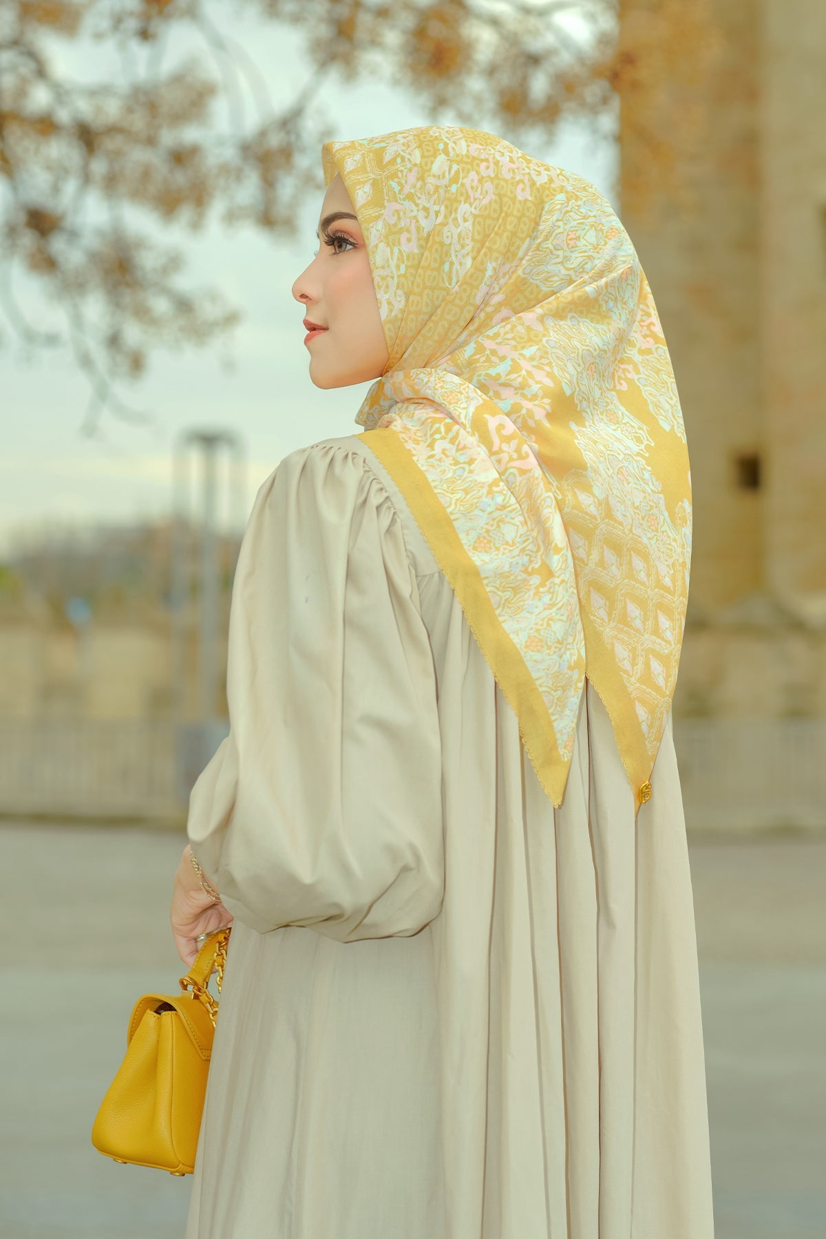 Granada Kare Eşarp - Lemon