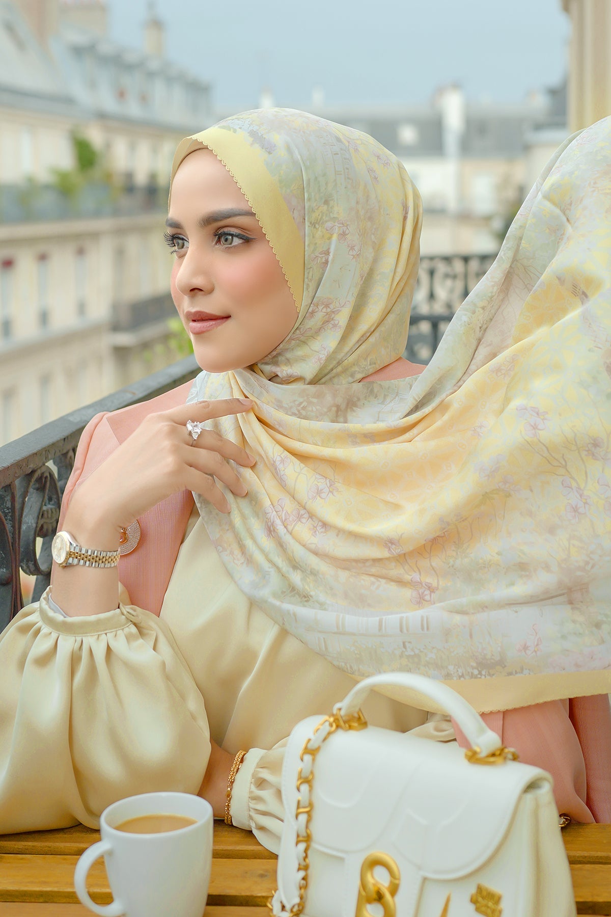 Parisian Saten Şal - Citron