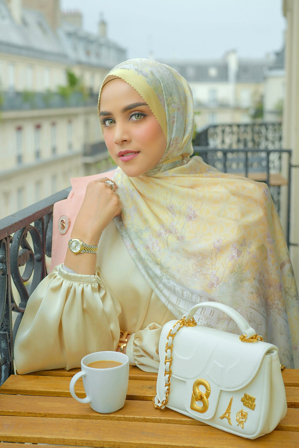 Parisian Saten Şal - Citron